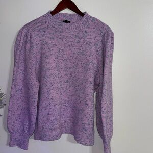 Talbots Purple Puff sleeve sweater